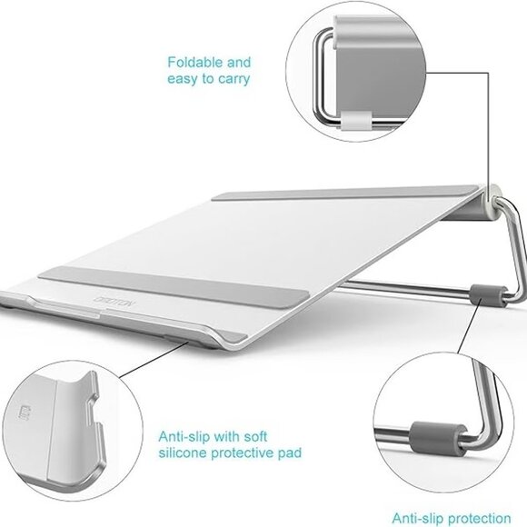 Adjustable Metal Silver Tablet Laptop Phone Stand Holder Accessories - Picture 7 of 7